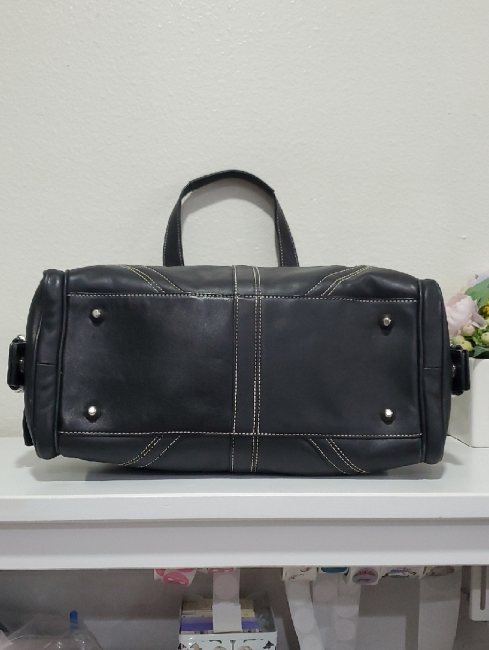 😍RARE VINTAGE Coach Mia Soho Y2K Black Leather Shoulder/Handbag 🖤 - Picture 11 of 16